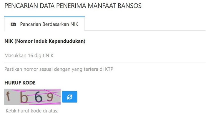 Cek desil di laman Kemensos lewat HP
