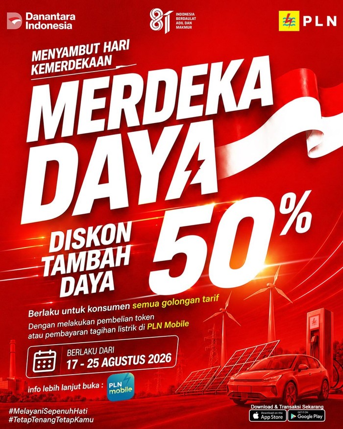 Diskon 50% Tambah Daya PLN