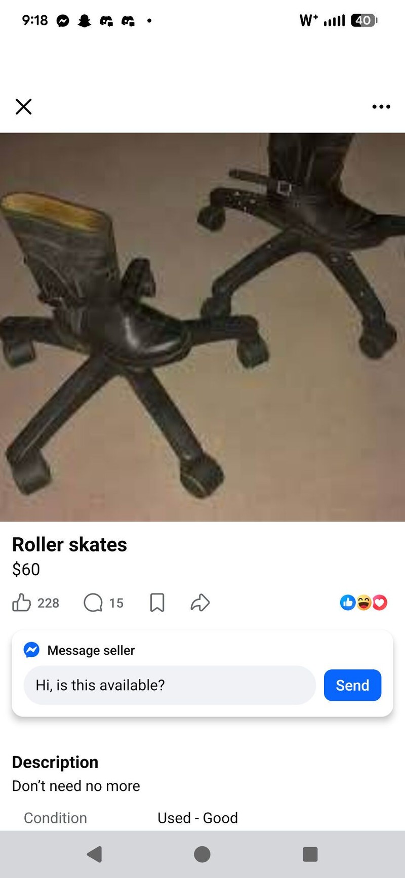 Kadang, apa yang dijual di marketplace bisa sangat di luar nalar. Kayak yang begini ini, nih. Siapa yang minat belinya?
