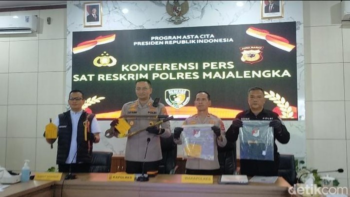 Kapolres Majalengka AKBP Muhammad Aldy Sulaiman ungkap kasus pembobolan mess TKA di Majalengka