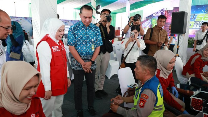 Aksi donor darah yang digelar PMI Palembang dengan menggandeng Pertamina