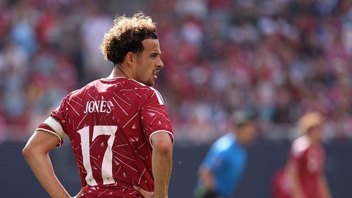 CHICAGO, ILLINOIS - AUGUST 02: (THE SUN OUT, THE SUN ON SUNDAY OUT) Curtis Jones of Liverpool looks on during the Pre-Season Friendly match between Liverpool FC and Leeds United at Soldier Field on August 02, 2026 in Chicago, Illinois. (Photo by Liverpool FC/Liverpool FC via Getty Images)