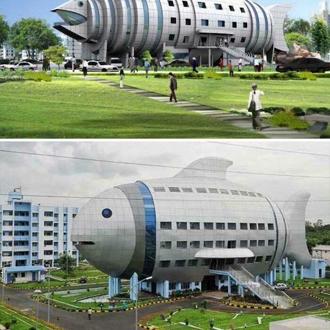Ekspektasi vs Realita, Desain Arsitektur Ini Beda Jauh dari Bangunan Aslinya