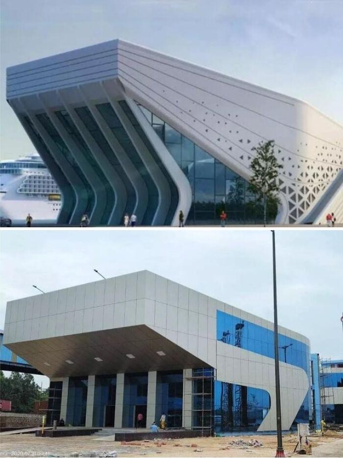Ekspektasi vs Realita, Desain Arsitektur Ini Beda Jauh dari Bangunan Aslinya Visualisasi tiga dimensi atau rendering menjadi bagian penting dalam proses perancangan sebuah bangunan. Melalui gambar tersebut, arsitek dan pengembang dapat memberikan gambaran mengenai bentuk, material, tata ruang, serta tampilan bangunan sebelum proyek benar-benar dibangun.