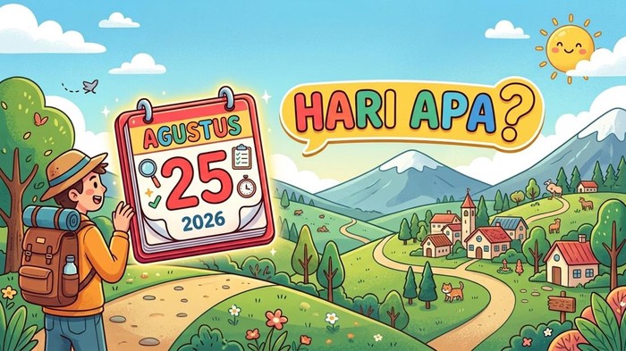 Ilustrasi kalender 25 Agustus 2026 hari apa?