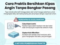 Infografis: Cara Bikin Kipas Angin Kinclong Tanpa Ribet Bongkar Pasang