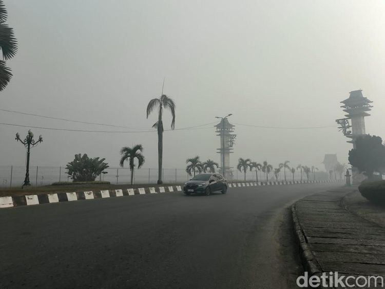 Begini Pemandangan di Kalimantan Saat Berselimut Kabut Asap