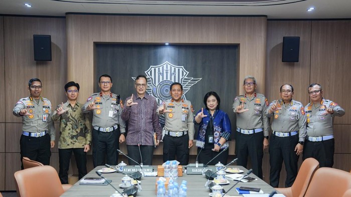 Kakorlantas Polri Irjen Wibowo memimpin audiensi bersama Kementerian Koordinator Bidang Kemenkoinfrawil