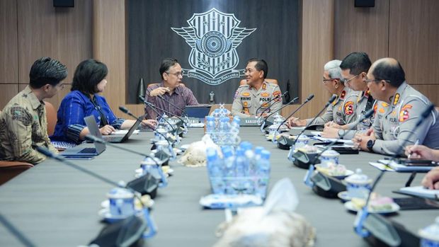 Kakorlantas Polri Irjen Wibowo memimpin audiensi bersama Kementerian Koordinator Bidang Kemenkoinfrawil