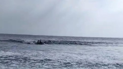 Lokasi turis Inggris tewas terseret arus saat berenang bersama keluarganya di Pantai Kerandangan 2, Desa Senggigi, Kecamatan Batulayar, Lombok Barat, NTB, Rabu (19/8/2026). (Foto: Dok. SAR Mataram)