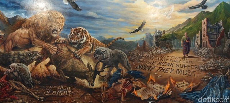 Lukisan Law of the Jungle di Pameran SBY Art Community Lukisan Law of the Jungle di Pameran SBY Art Community