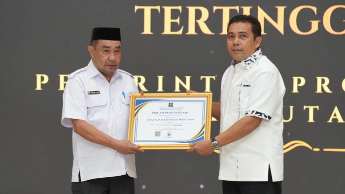 Pemprov Maluku Utara (Malut) meraih penghargaan peringkat Indeks Reformasi Hukum (IRH) tertinggi pada tahun 2026 dengan predikat Sangat Baik.  Dokumen Istimewa