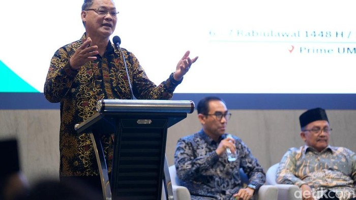 Rektor UMY, Prof Dr Achmad Nurmandi saat sambutan di Baitul Arqam Dosen Tetap UMY 2026, Rabu (19/8/2026)
