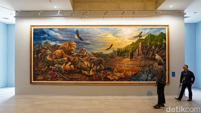 SBY Art Community pamerkan 150 karya dari 27 seniman di Taman Ismail Marzuki Jakarta, Rabu (19/8/2026).

SBY Art Community menggelar pameran lukisan bertajuk 