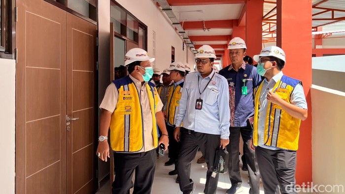 BPKP Jatim didampingi Bupati Nganjuk Marhaen Djumadi dan Wakil Bupati Trihandy Cahyo Saputro mengecek progres pembangunan Sekolah Rakyat