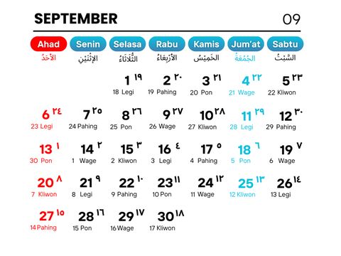 Kalender September 2026 Kalender September 2026