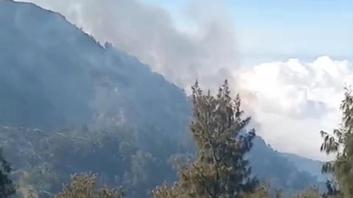 Kebakaran Arjuno-Welirang merambah ke Gunung Kembar Pasuruan