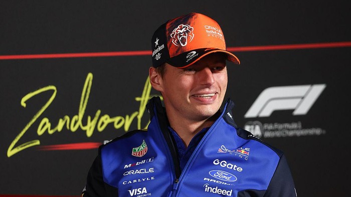 Max Verstappen dalam jumpa pers jelang GP Belanda 2026 pada Kamis (20/8).
