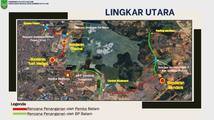 Salah satu jalan lingkar yang direncanakan Pemkot Batam. (Istimewa)