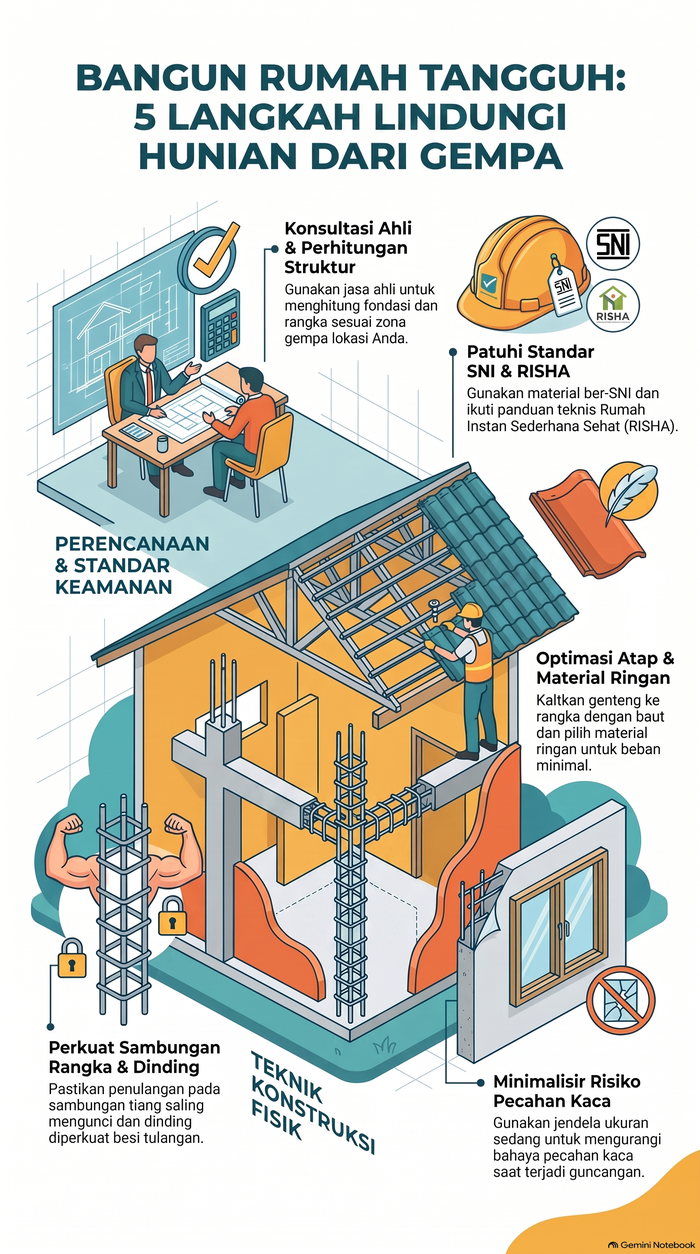 Tips bangun rumah tahan gempa.
