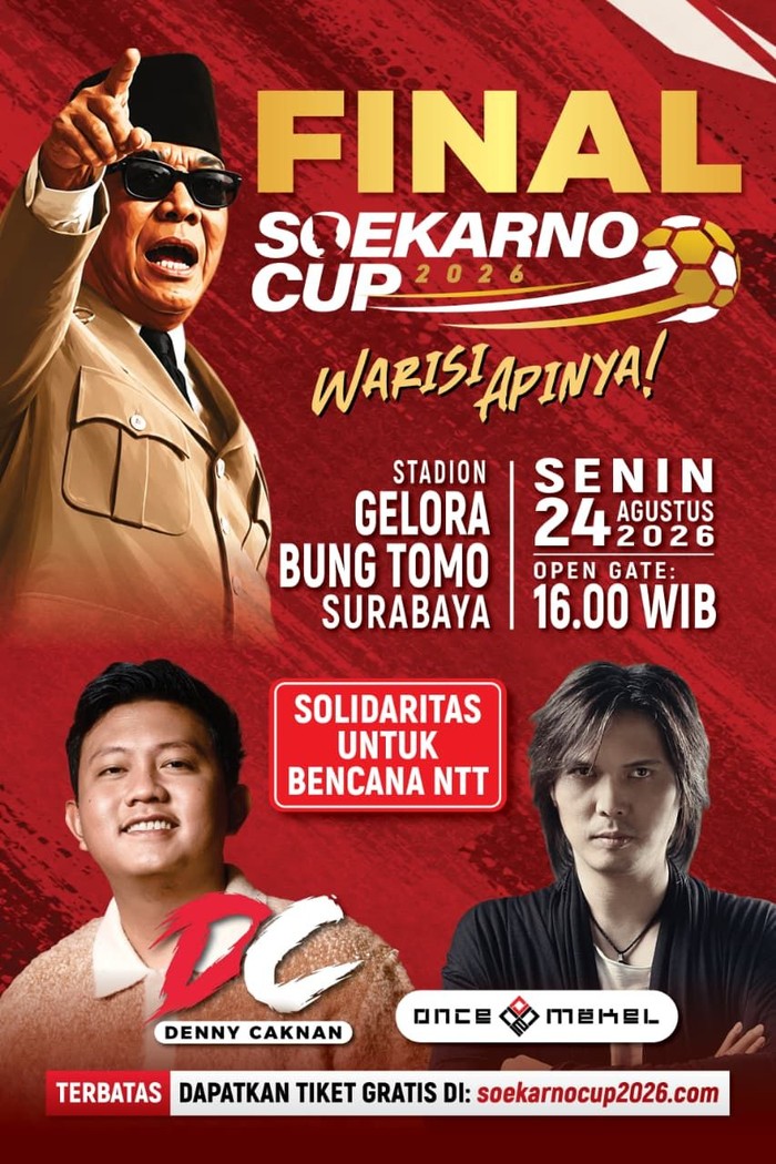 Flyer Final Soekarno Cup di Surabaya