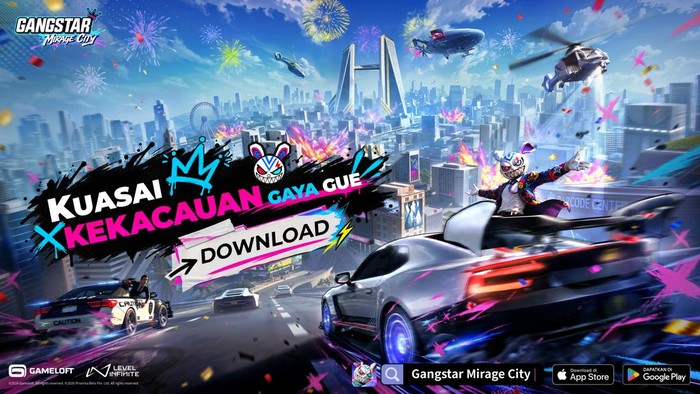 Game Android dan iOS berjudul Gangstar Mirage City resmi hadir di Indonesia. Game open-world multiplayer ini dapat dimainkan secara gratis.