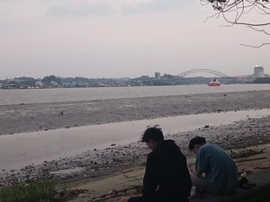 Air Laut Mulai Masuk ke Sungai Mahakam Kaltim yang Menyusut