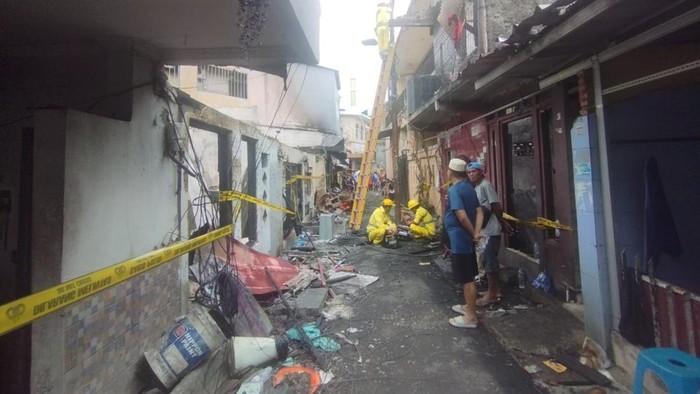 Lokasi kebakaran di Paseban, Jakpus (Syahid/detikcom)