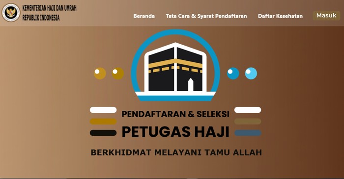 Pendaftaran dan seleksi petugas haji 2027.