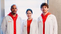 Potret Pevita Pearce Ketemu Hamilton dan Leclerc, Visualnya Curi Perhatian