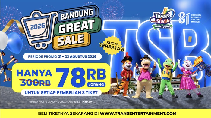 Menyambut ulang tahun Bandung ke-216, Trans Studio Bandung kasih diskon gila-gilaan untuk siapa saja yang datang dan seru-seruan di sana.