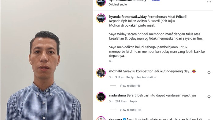 Sales supervisor Hyundai minta maaf usai cekcok dengan Aa Juju