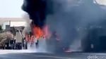 Kebakaran Bus Eka di Madiun