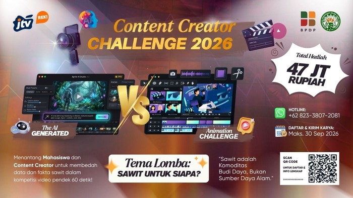 GAPKI Gelar Content Creator Challenge 2026, Disponsori BPDP