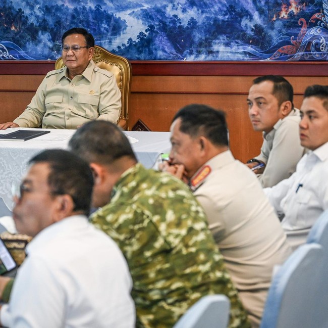 Prabowo Minta TNI Polri Turun Langsung Tangani Karhutla
