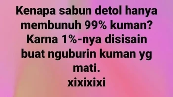Pertanyaan soal sabun pembunuh 99% kuman ini awalnya terdengar serius. Begitu baca alasannya, aura humor bapak-bapak langsung terasa. Foto: X.com