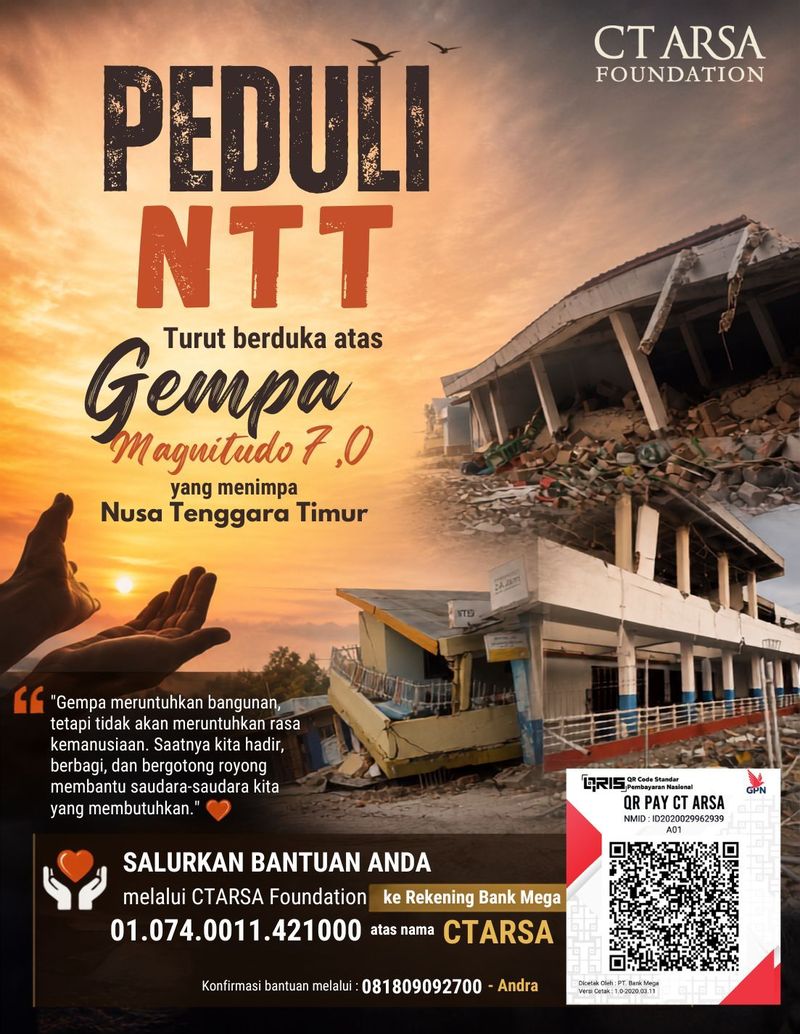 CT Arsa peduli korban gempa NTT. (dok. ist)