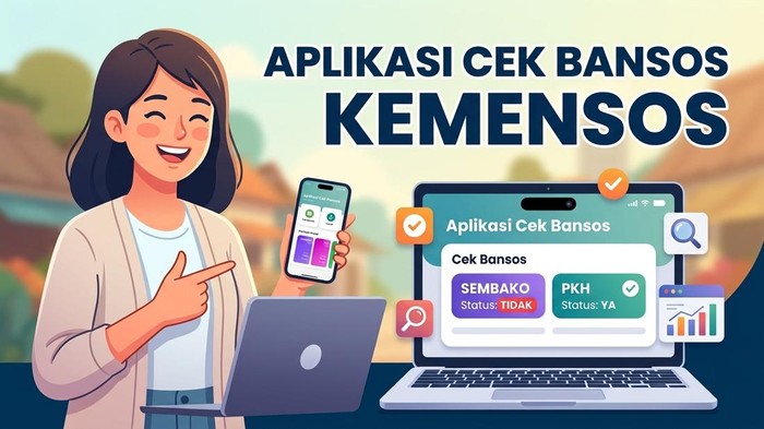 Ilustrasi aplikasi Cek Bansos Kemensos.