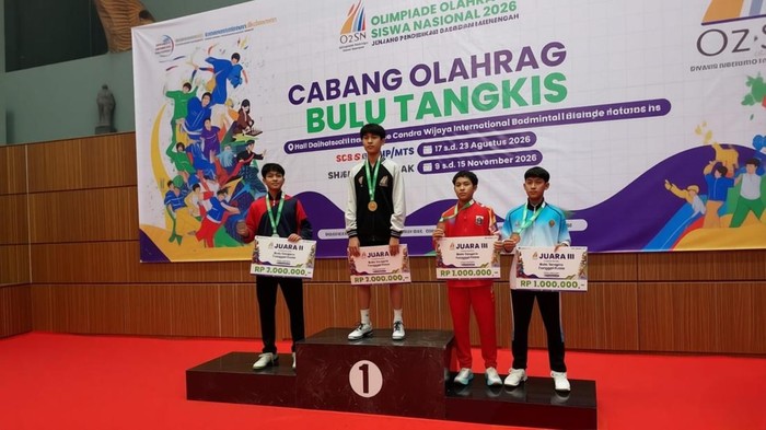 M. Alfath merebut medali emas Olimpiade Olahraga Siswa Nasional (O2SN) tingkat nasional jenjang SMP/MTs 2026