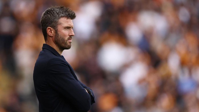 Soccer Football - Premier League - Hull City v Manchester United - MKM Stadium, Hull, Britain - August 22, 2026 Manchester United manager Michael Carrick reacts Action Images via Reuters/Lee Smith EDITORIAL USE ONLY. NO USE WITH UNAUTHORIZED AUDIO, VIDEO, DATA, FIXTURE LISTS, CLUB/LEAGUE LOGOS OR LIVE SERVICES. ONLINE IN-MATCH USE LIMITED TO 120 IMAGES, NO VIDEO EMULATION. NO USE IN BETTING, GAMES OR SINGLE CLUB/LEAGUE/PLAYER PUBLICATIONS. PLEASE CONTACT YOUR ACCOUNT REPRESENTATIVE FOR FURTHER DETAILS..