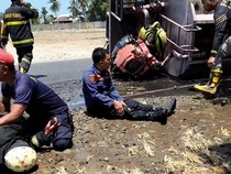 Kecelakaan Mobil Damkar Polman Saat Berpacu Waktu ke Lokasi Kebakaran