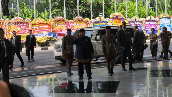 Presiden Prabowo Subianto menghadiri pernikahan sesprinya Rizky Irmansyah di JCC.
