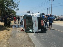 Kronologi Mobil Damkar Polman Terguling Saat Menuju Lokasi Kebakaran