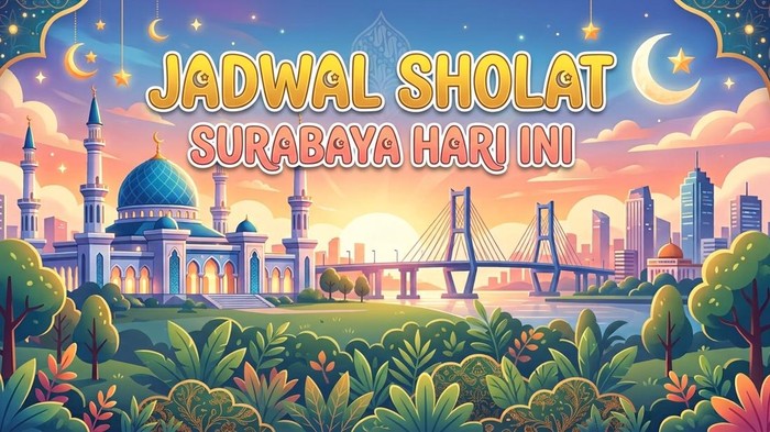 Ilustrasi jadwal sholat Surabaya hari ini.