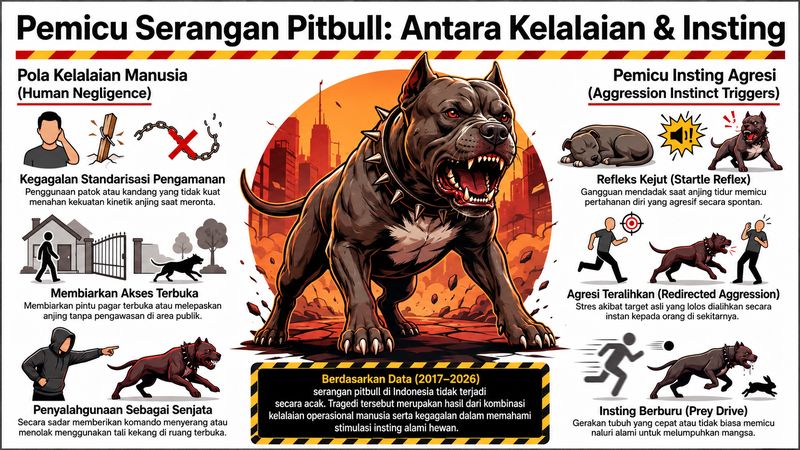Ilustrasi Kasus Pitbull di Indonesia Ilustrasi Kasus Pitbull di Indonesia