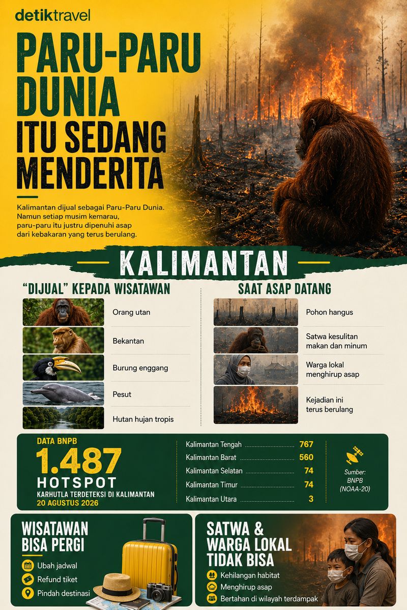 Infografis Kalimantan menderita