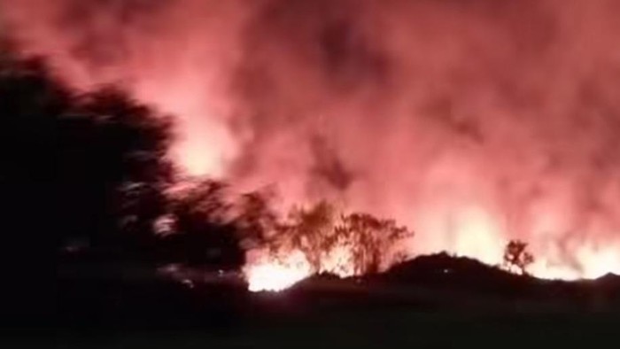 Kebakaran lahan kosong seluas dua hektare terjadi di Kawasan Tallasa City, Makassar.