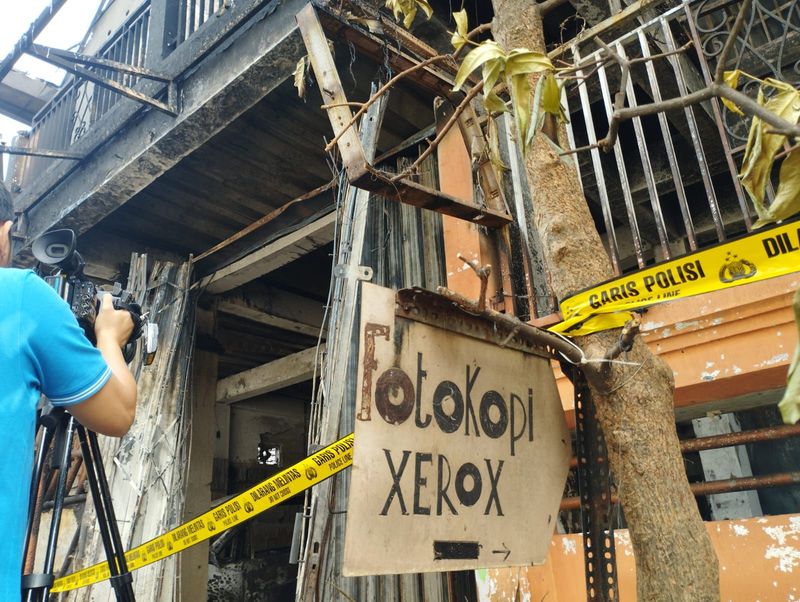 Kebakaran tewaskan empat orang di Tebet, Jaksel (Syahid/detikcom)