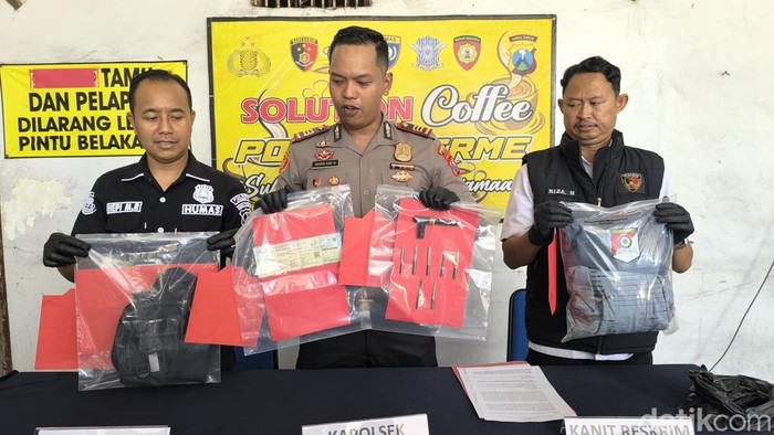Konferensi pers curanmor di Gresik