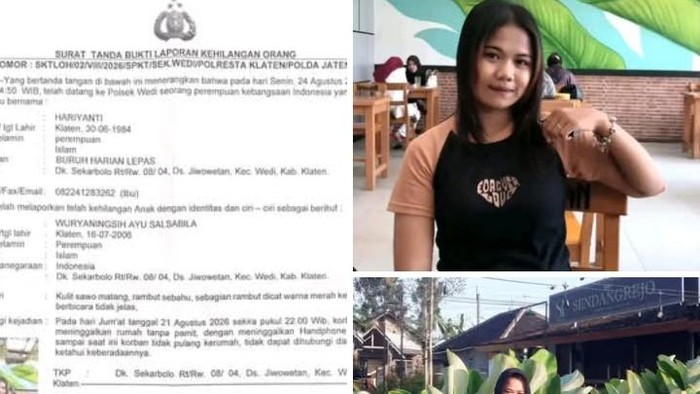 Postingan orang hilang di info cegatan Klaten.